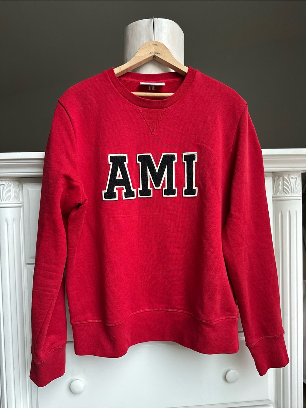 AMI Paris Alexandre Mattiussi Varsity Logo Crewneck Sweatshirt